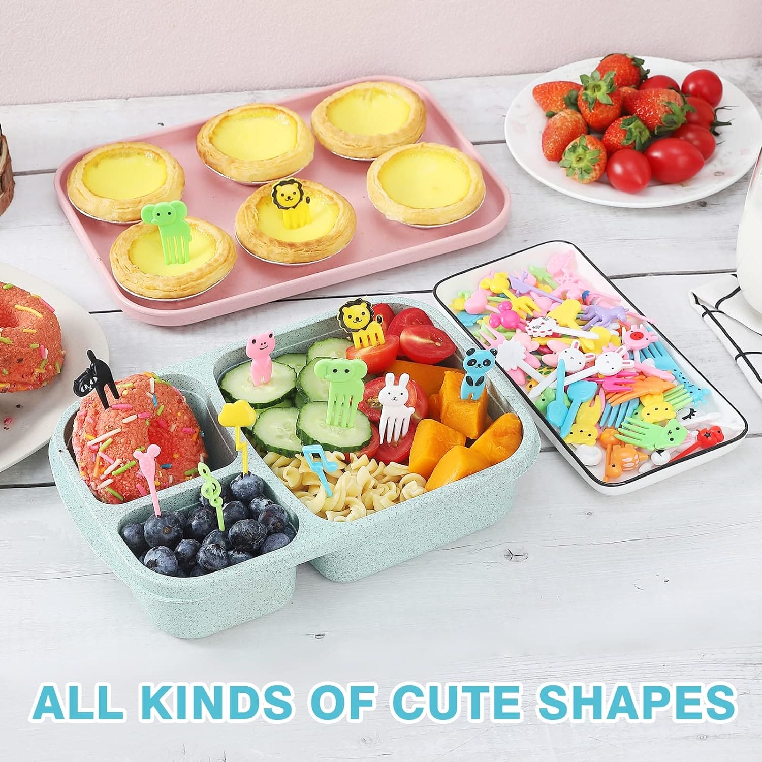 Animal Fruity Forks, Plastic Mini Cartoon Kids Cake Fruit Toothpick, Animal Kids Food Picks for Picky Eater, Reusable Cartoon Children Snack Cake Dessert Lunch Pick, Fun Toddler Food Picks Animal Fruity Forks, Plastic Mini Cartoon Kids Cake Fruit Toothpick, Animal Kids Food Picks for Picky Eater, Reusable Cartoon Children Snack Cake Dessert Lunch Pick, Fun Toddler Food Picks